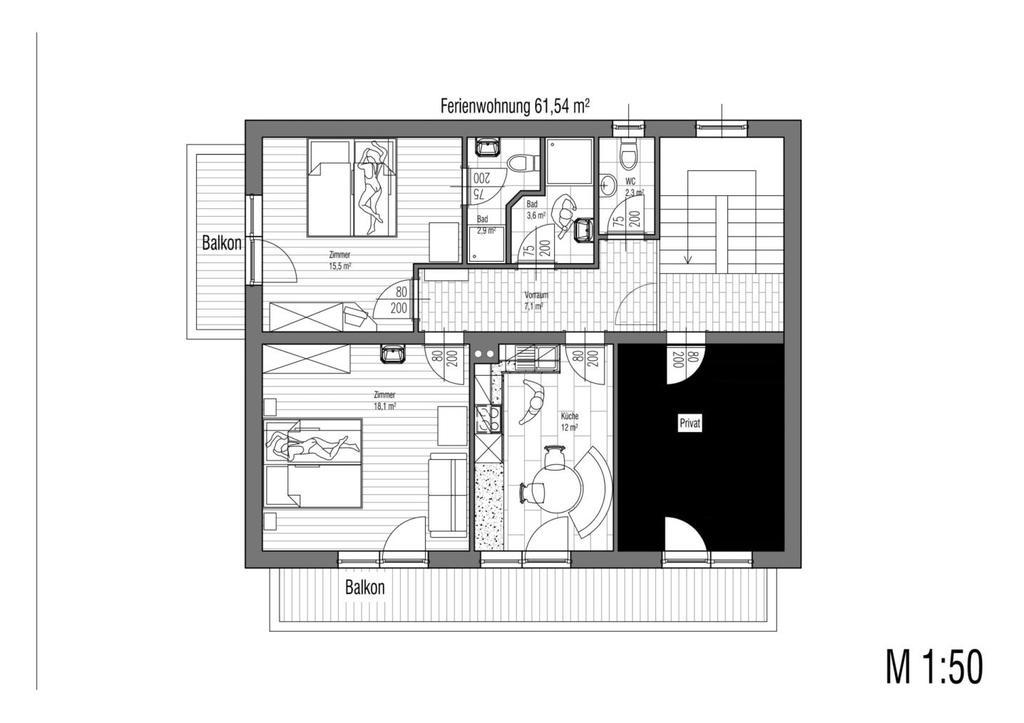 Ferienwohnung Zwoelferblick 布拉保韦德库 外观 照片